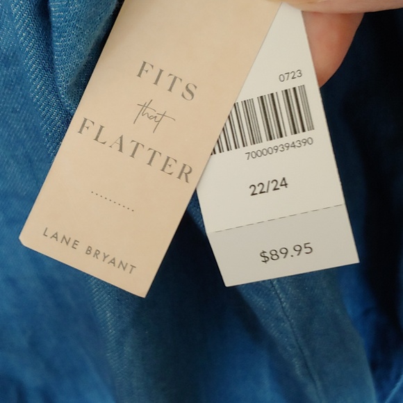 Lane Bryant Blue Ombre Denim Shirt - Picture 4 of 6